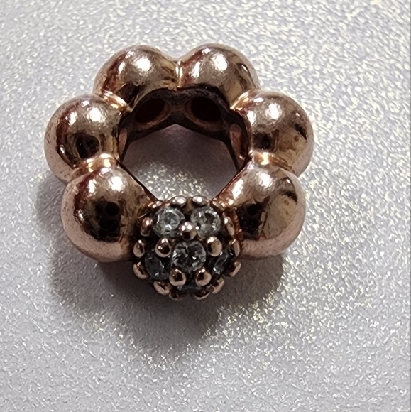 Pandora Rose Polished and Pave Spacer - Picture 3 of 6